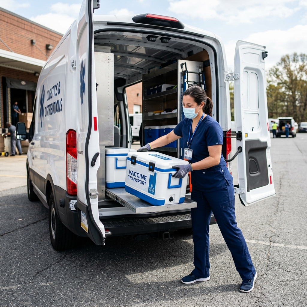 Mobile cooler for vaccine transport and last mile delivery